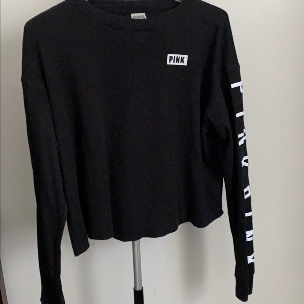 Waffle cut PINK crew shirt